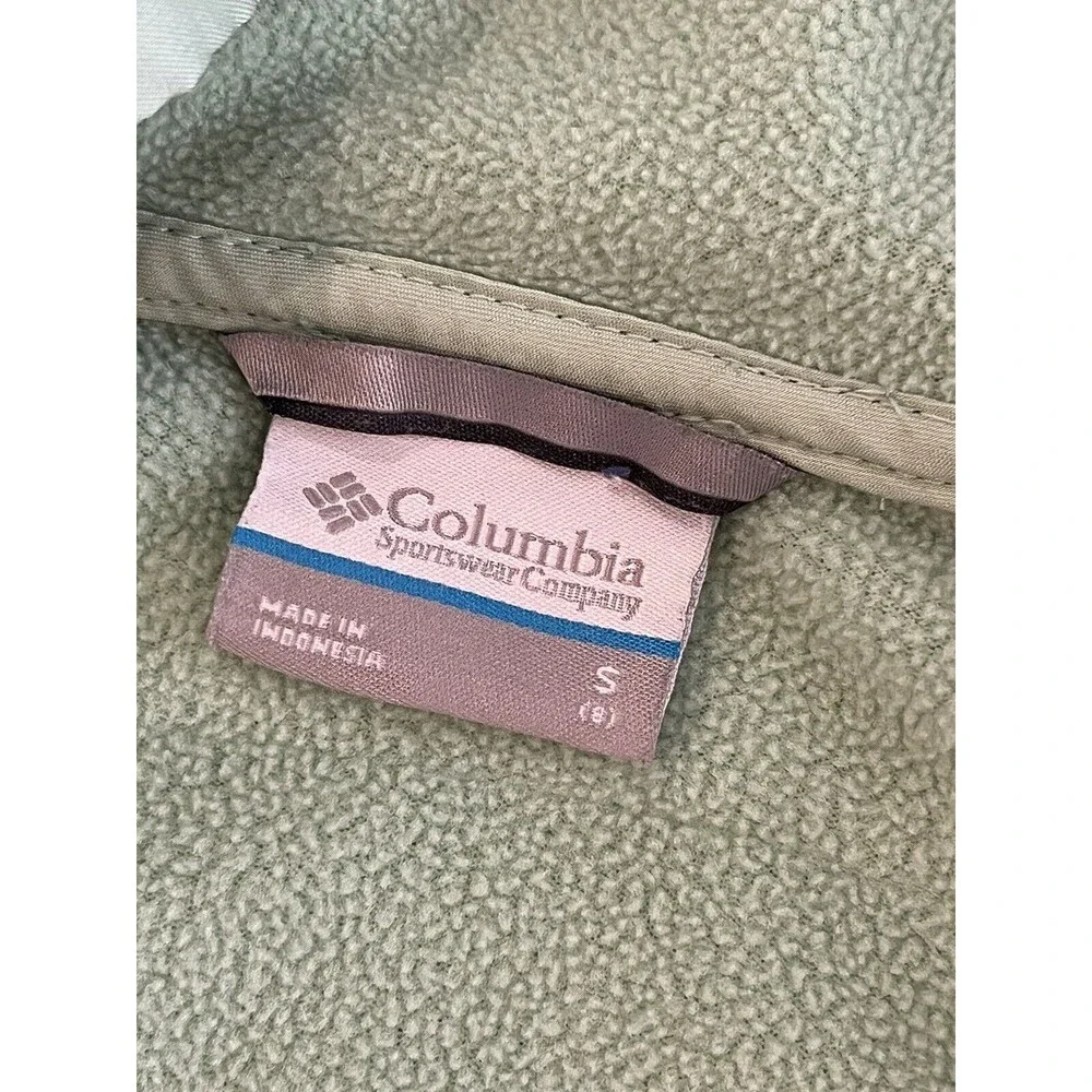 Columbia‎ Jacket Girls Size Small Green Full Zip Hooded with Pockets